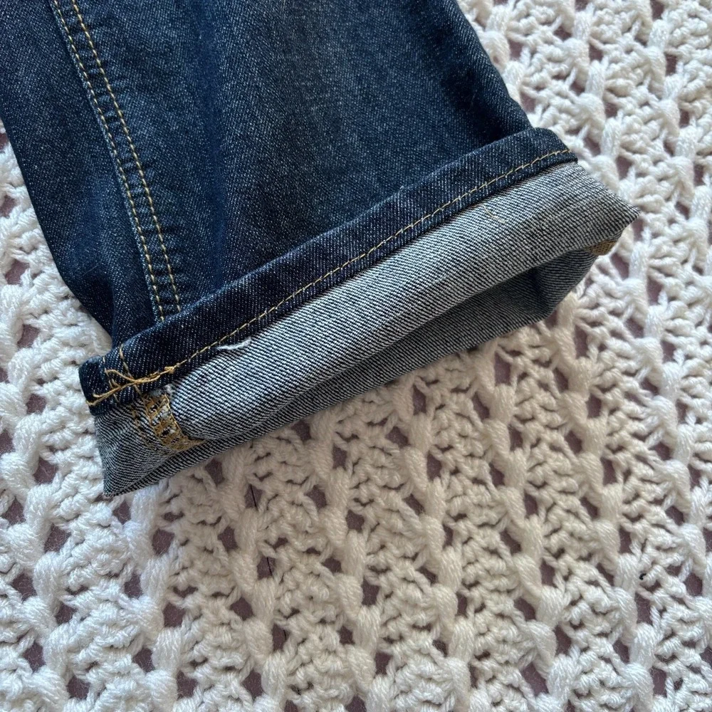 Arden B Embellished Back Pocket Bootcut Flare Jeans Women's Sz 6 W30 Dark Blue.